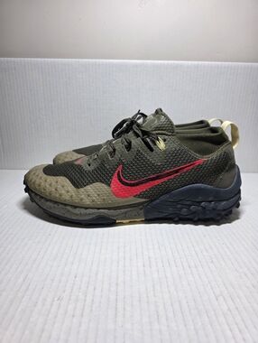 Nike Wildhorse-7 Trail Shoes Mens Size 12 Cargo Khaki Siren Red ACG CZ1856-302